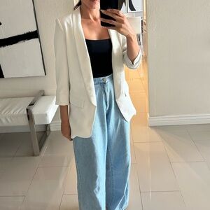 LIKE NEW Zara Chic White Blazer Small S 4